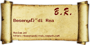 Besenyődi Rea névjegykártya